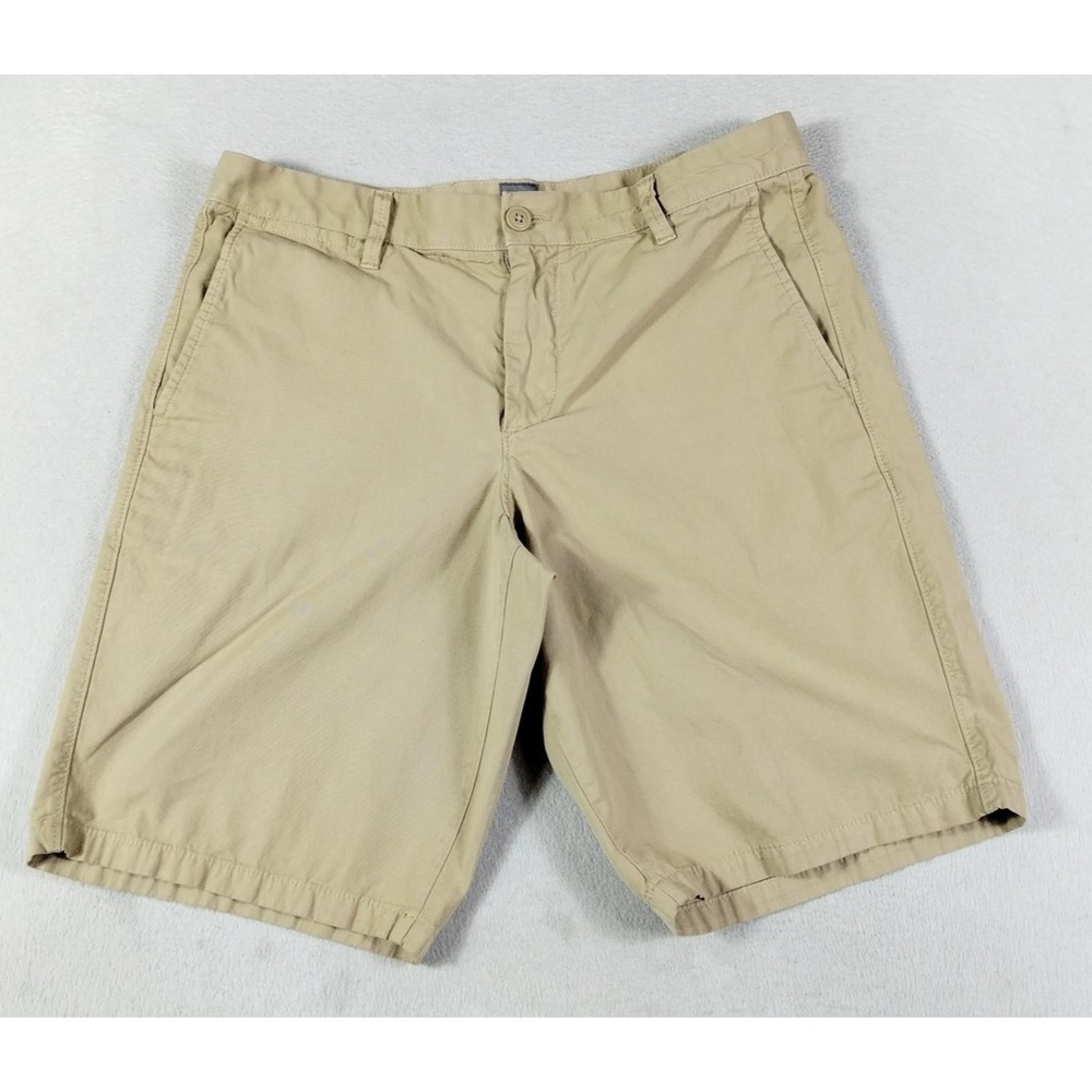 Gap Shorts Mens 34 Beige Chino Classic Fit Khakis Flat Front Casual Summer